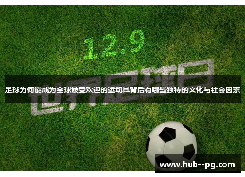 足球为何能成为全球最受欢迎的运动其背后有哪些独特的文化与社会因素
