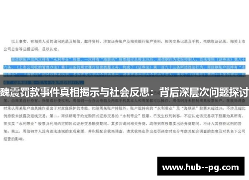 魏震罚款事件真相揭示与社会反思：背后深层次问题探讨
